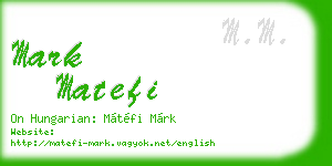 mark matefi business card